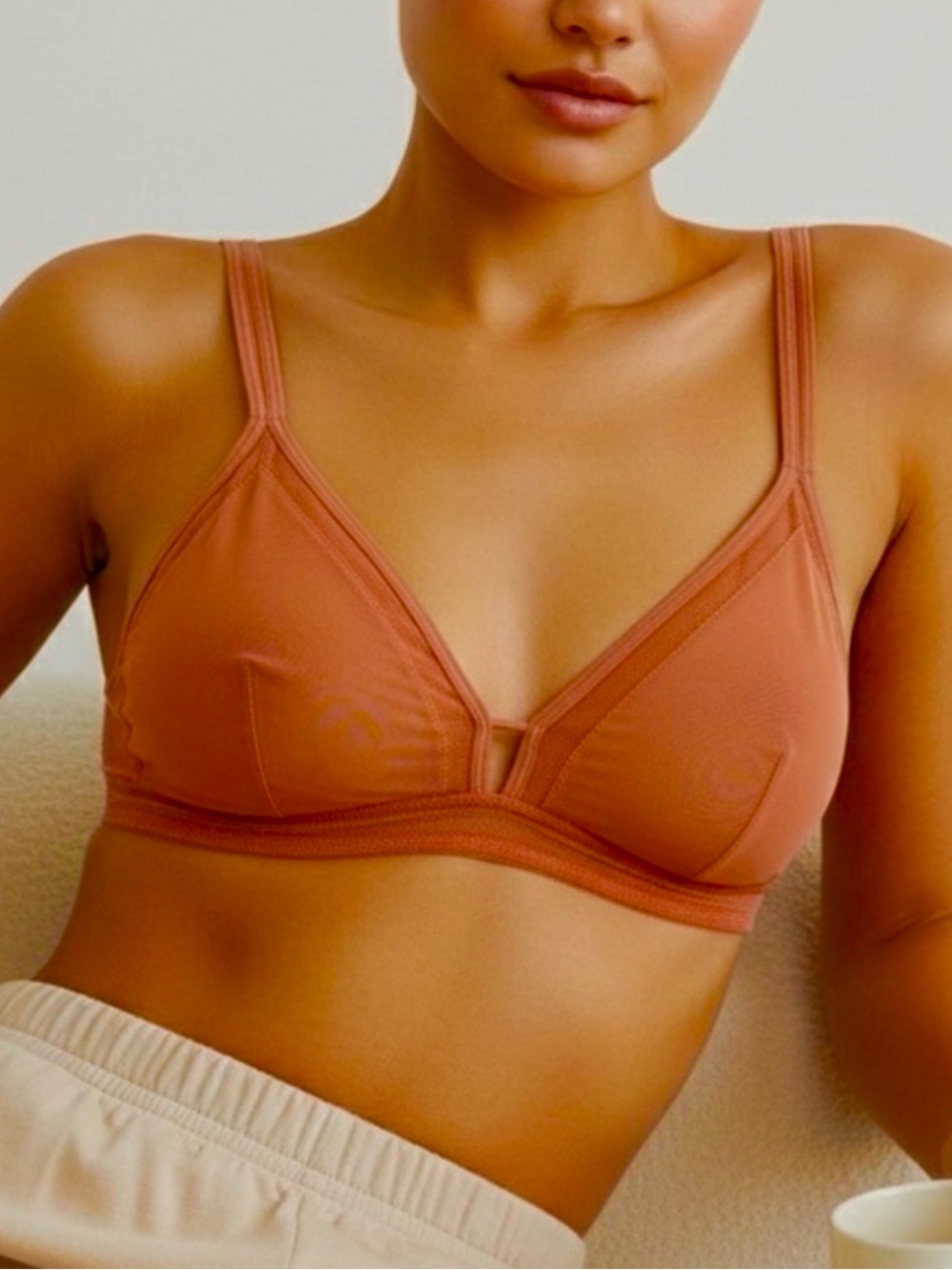 NWOT Lively Triangle Bralette in Rusty Terracotta